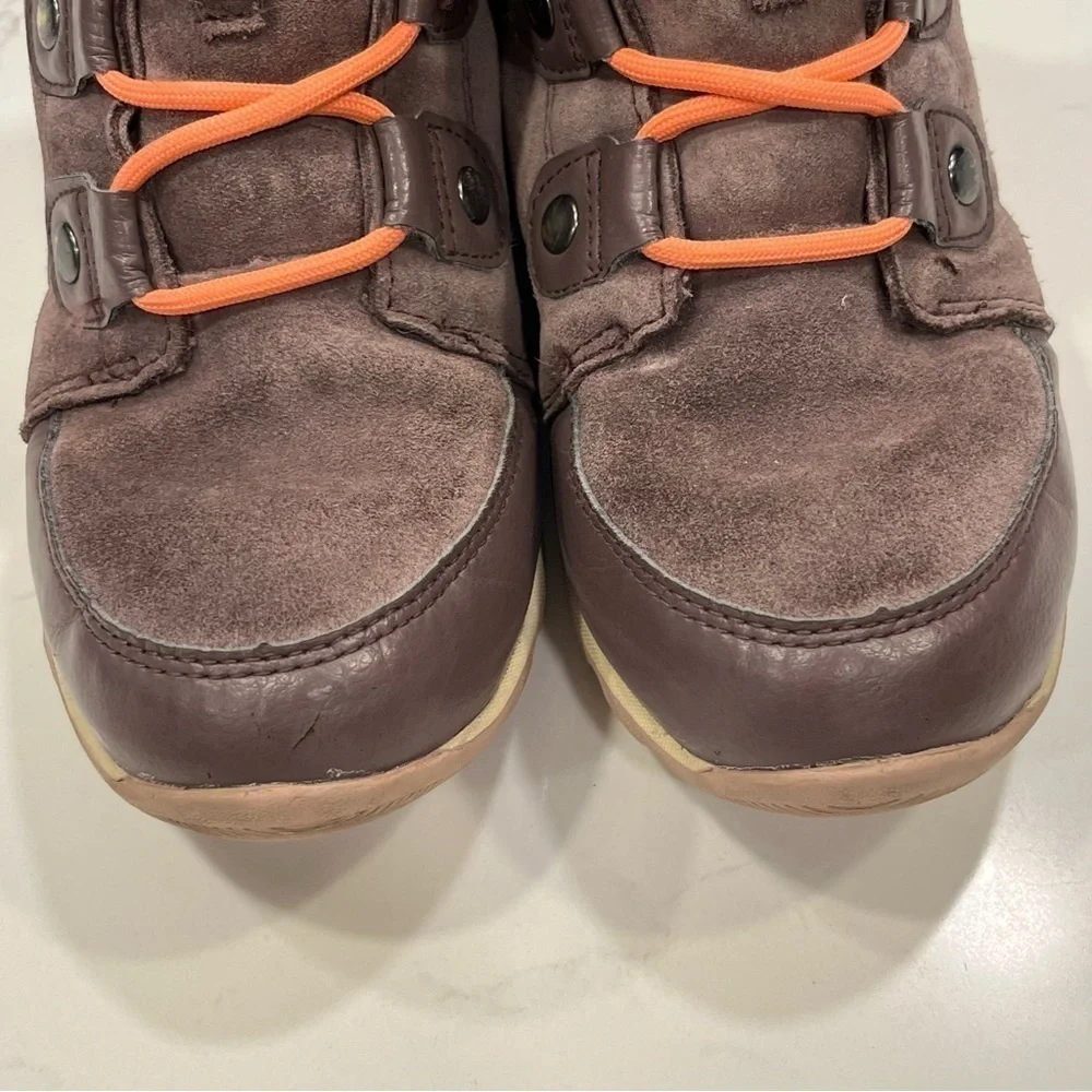 Girls Sorel Whitney Purple Faux Suede Winter Boots 3